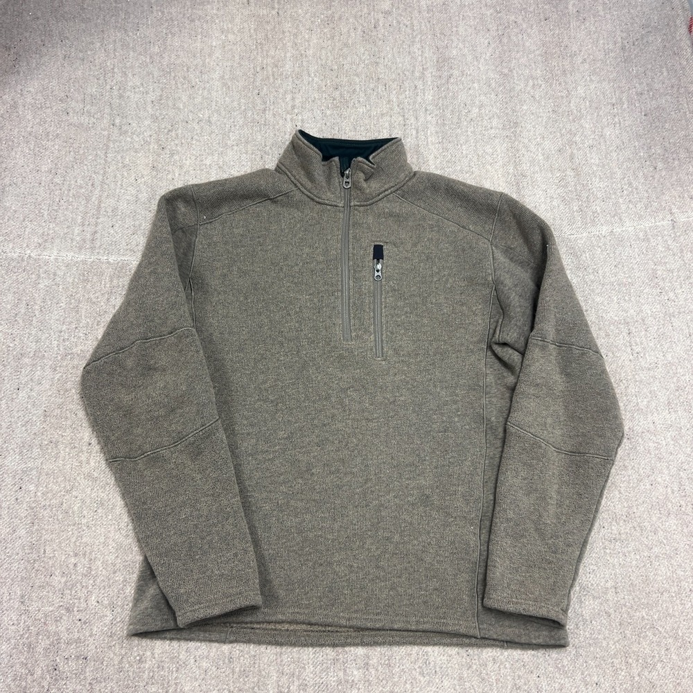 Kuhl 1/4 Zip Pullover Fleece Mens XL Brown Pullover Long Sleeve
